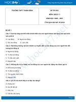 Bộ 3 đề thi HK1 môn GDCD 11 năm 2020 Trường THPT Thanh Bình có đáp án