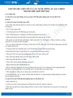 Chuyên đề Liên Xô và các nước Đông Âu sau CTTG II môn Lịch sử 9