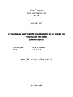 Tóm tắt luận văn Tiến sĩ Kinh tế: Cổ phần hoá doanh nghiệp nhà nước và tác động của nó đến xây dựng nền quốc phòng toàn dân trên địa bàn Quân khu VII hiện nay