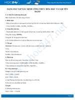 Dạng bài tập xác định công thức hóa học và gọi tên bazơ môn Hóa học 8