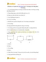 Đề kiểm tra 15 phút môn Vật lý lớp 9 bài 2: Tác dụng từ của dòng điện - Từ trường