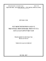 Tóm tắt Luận án tiến sĩ Y học: Xác định thành phần loài và một số đặc điểm sinh học phân tử của sán lá gan lớn tại Việt Nam