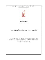 Thù lao tài chính tại VNPT hà nội 