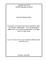 Xây dựng và sử dụng bài tập có nội dung thực tế chương “nhiệt học”   vật lí 8 nhằm phát triển năng lực vận dụng kiến thức vào thực tiễn của học sinh  