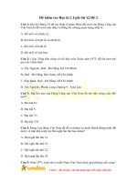 Đề kiểm tra Học kì 2 Lịch Sử 12 Đề 2