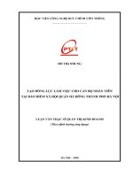 Tạo động lực làm việc cho cán bộ nhân viên tại  bảo hiểm xã hội quận hà đông thành phố hà nội 