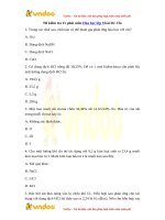 Đề kiểm tra 15 phút môn Hóa học lớp 9 bài 26: Clo