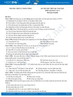 Bộ 5 đề thi thử THPT QG môn Lịch Sử năm 2021 có đáp án Trường THPT Lý Nhân Tông