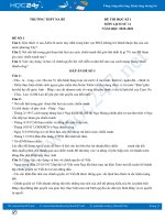 Bộ 3 đề thi HK1 môn Lịch sử 11 năm 2020 có đáp án Trường THPT Na Rì