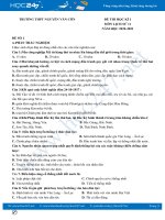 Bộ 3 đề thi HK1 môn Lịch sử 11 năm 2020 có đáp án Trường THPT Nguyễn Văn Côn