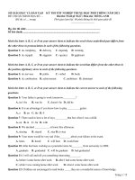 Đề 15  đề thi thử TN THPT môn tiếng anh theo cấu trúc đề minh họa 2020   có key