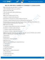 Bộ câu hỏi trắc nghiệm về Tinh bột và xenlulozơ có đáp án môn Hóa học 9