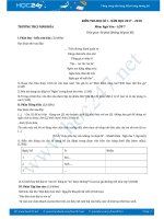 Đề thi HK 1 môn Ngữ văn lớp 7 năm 2017 Trường THCS Ninh Hòa