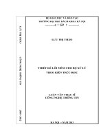 Thiết kế lõi mềm cho bộ xử lý theo kiến trúc RISC 
