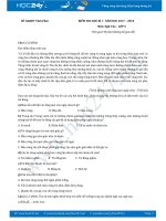 Đề thi HK 1 môn Ngữ văn lớp 6 năm 2017 Sở GD&ĐT Vĩnh Phúc