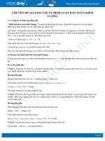 Chuyên đề giải bài tập về Định luật bảo toàn khối lượng môn Hóa học 8