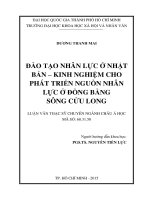 Đào tạo nhân lực ở nhật bản   kinh nghiệm cho phát triển nguồn nhân lực ở đồng bằng sông cửu long     
