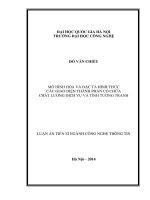Tóm tắt Luận án Tiến sĩ ngành Công nghệ thông tin: Mô hình hóa và đặc tả hình thức các giao diện thành phần có chứa chất lượng dịch vụ và tính tương tranh