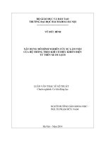 Xây dựng mô hình nghiên cứu sự làm việc của của hệ thống treo khí có điều khiển điện tử trên xe du lịch 