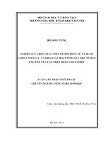 Nghiên cứu chiết xuất một số hợp phần từ lá đu đủ caricapapayal và khảo sát hoạt tính gây độc tế bào ung thư của các phân đoạn chất chiết 