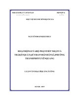 (Luận văn thạc sĩ file word) Hoạt động của Bộ phận Tiếp nhận và trả kết quả tại Uỷ ban nhân dân xã, phường thành phố Tuyên Quang, tỉnh Tuyên Quang