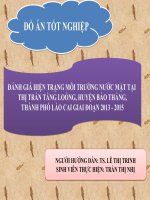 Đồ án tốt nghiệp: Đánh giá hiện trạng môi trường nước mặt tại thị trấn Tằng Loỏng, huyện Bảo Thắng, thành phố Lào Cai giai đoạn 2013-2015