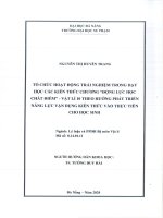 Tổ chức hoạt động trải nghiệm trong dạy học các kiến thức chương “động lực học chất điểm”   vật lý 10 theo hướng phát triển năng lực vận dụng kiến thức vào thực tiễn cho học sinh 