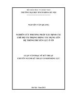 Nghiên cứu phương pháp xác định các chế độ tải trọng động tác dụng lên hệ thống truyền lực ô tô 