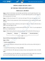 Đề thi học sinh giỏi cấp huyện Lịch sử 8- Phòng GD& ĐT Hương Thủy có đáp án