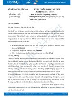 Đề thi vào 10 môn Ngữ văn năm học 2018 Sở GD&ĐT tỉnh Bạc Liêu