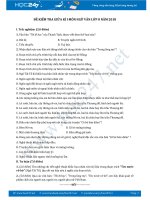 Đề kiểm tra giữa kì I Môn Ngữ văn lớp 8 năm 2018