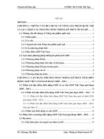 Chuyên đề thực tập: Phân tích thống kê tổng sản phẩm quốc nội Việt Nam giai đoạn 2005–2011