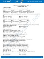 Đề cương ôn tập học kì 2 môn Hóa 10 năm học 2018 - 2019