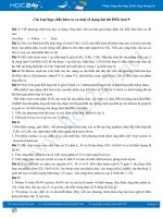 Các dạng bài tập hợp chất hữu cơ và một số dạng bài thi HSG môn Hóa 9 năm học 2020