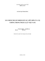 Tóm tắt luận văn Thạc sĩ Luật học: Xác định trách nhiệm dân sự liên đới của vợ chồng trong pháp luật Việt Nam