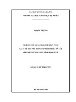Luận văn Thạc sĩ Khoa học Môi trường: Nghiên cứu lựa chọn phương pháp kiểm kê khí phù hợp cho khai thác đá vôi ở huyện Lương Sơn, tỉnh Hòa Bình