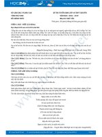 Đề thi vào 10 môn Ngữ văn năm học 2018 Sở GD&ĐT Trà Vinh