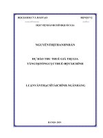 (Luận văn thạc sĩ file word) Dự báo thu thuế Giá trị gia tăng tại Tổng cục Thuế  Bộ Tài chính