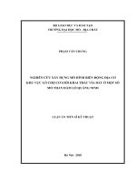Luận án tiến sĩ Kỹ thuật: Nghiên cứu xây dựng mô hình biến động địa cơ khu vực lò chợ cơ giới khai thác vỉa dày ở một số mỏ than hầm lò ở Quảng Ninh