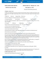 Đề thi HK 1 môn Ngữ văn lớp 8 năm 2017 Trường THCS Tam Cường