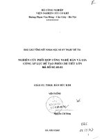 Báo cáo tổng kết đề tài khoa học kỹ thuật đề tài: Nghiên cứu phối hợp công nghệ hàn và gia công áp lực để tạo phôi chi tiết lớn