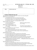 tröôøng thcs nguyeãn thaùi bình hoï vaø teân đề kiểm tra học kỳ 1 – năm học 2008 – 2009 lôùp moân vật lyù 7 thôøi gian 45’ ngaøy kieåm tra ñieåm lôøi pheâ cuûa giaùo vieân a phần trắc nghiệm khaùch qu