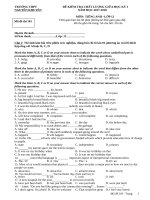 Đề kiểm tra chất lượng giữa HK 1 môn tiếng Anh lớp 12 năm 2017-2018 - THTP Nguyễn Khuyến - Mã đề 101