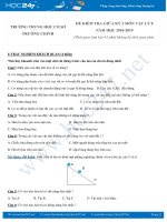 Đề kiểm tra giữa HK2 môn Vật lý 8 năm 2019 trường THCS Trường Chinh