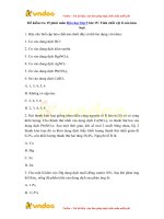 Đề kiểm tra 15 phút môn Hóa học lớp 9 bài 15: Tính chất vật lí của kim loại