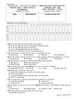 Đề kiểm tra chất lượng HK 1 môn Sinh học lớp 10 năm 2014-2015 - THCS&THPT Tà Nung - Mã đề 209