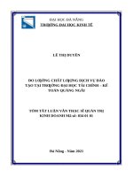 luận văn thạc sĩ đo lường chất lượng dịch vụ đào tạo tại trường đại học tài chính   kế toán quảng ngãi 
