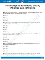 25 bài tập trắc nghiệm về Từ trường nâng cao – mức độ vận dụng cao môn Vật Lý 11 có đáp án