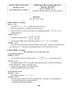 Đề kiểm tra chất lượng học kỳ I môn Toán lớp 12 - Đề 1