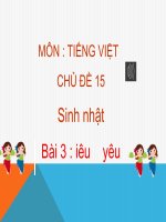 Tiếng Việt 1  Chủ đề 15. Bài 3